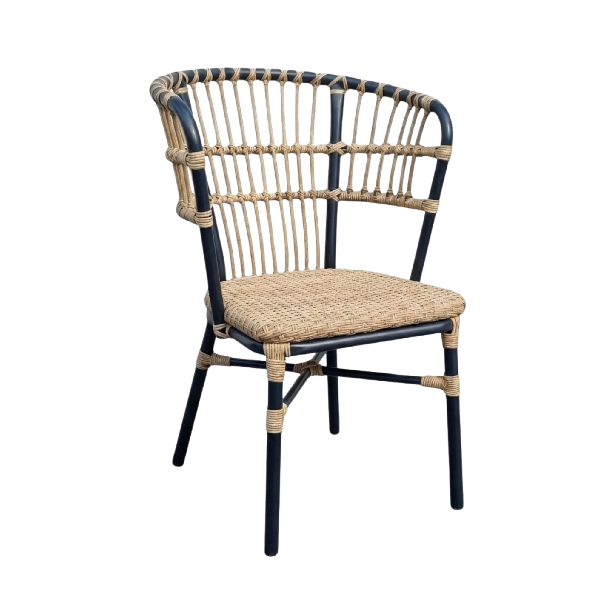 Chaise SWAN en Rotin tressage nylon style naturel pour extérieur