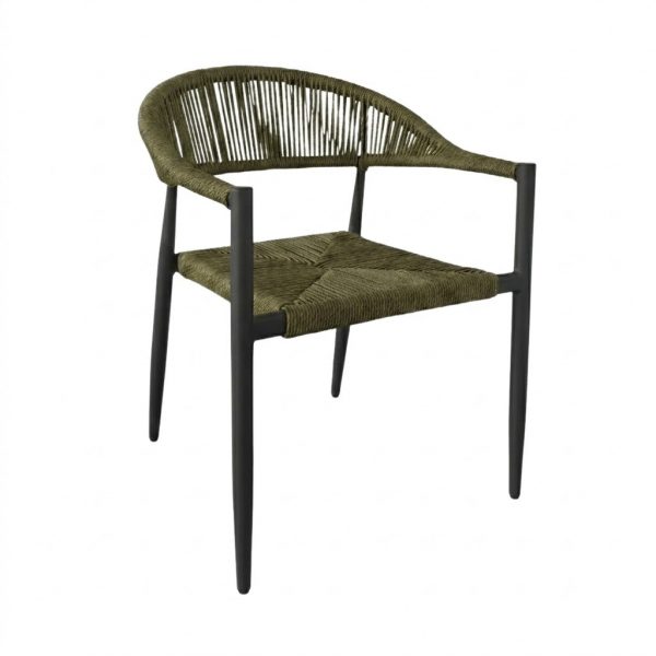 Fauteuil KILIAN en Corde torsadé style contemporain pour extérieur