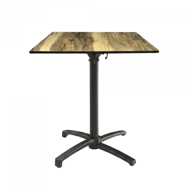 Table Pliable 59x59 cm plateau Compact modèle TABLE INDIANA COMPACT pied T-One