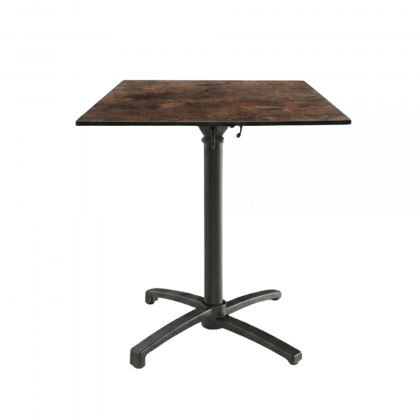 Table Pliable 59x59 cm plateau Compact modèle TABLE OXIDE COMPACT pied T-One