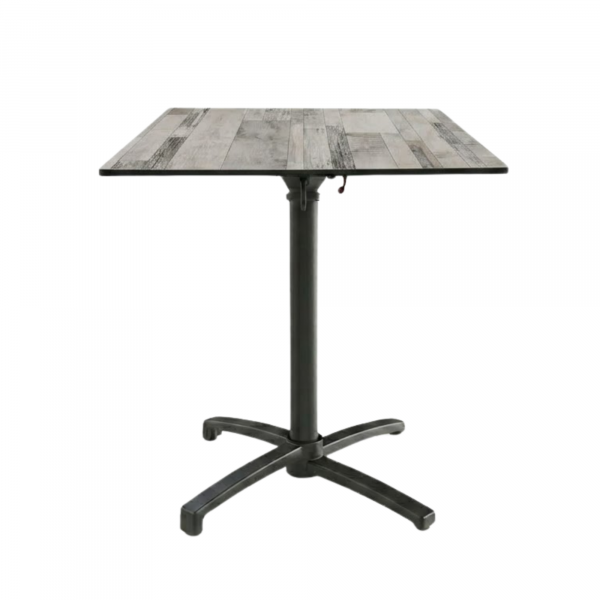 Table Pliable 69x69 cm plateau Compact modèle TABLE WHITE DREAM COMPACT pied T-One