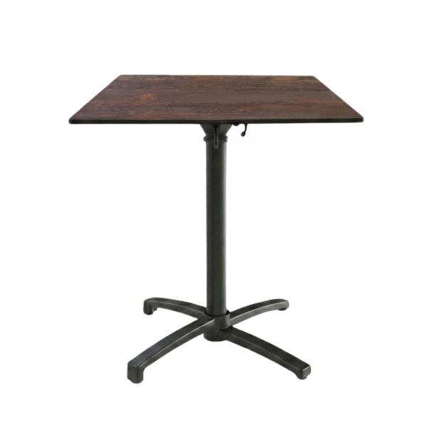 Table Pliable 69x69 cm plateau Compact modèle TABLE CORTEN COMPACT pied T-One
