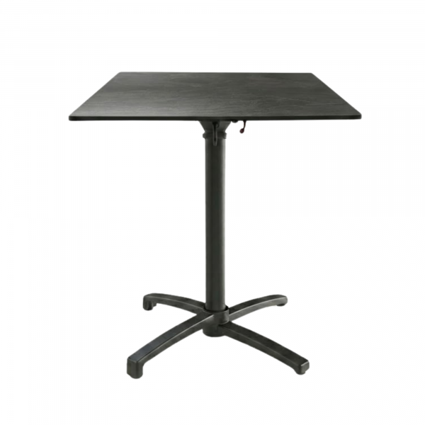 Table Pliable 69x69 cm plateau Compact modèle TABLE CAPRI COMPACT pied T-One