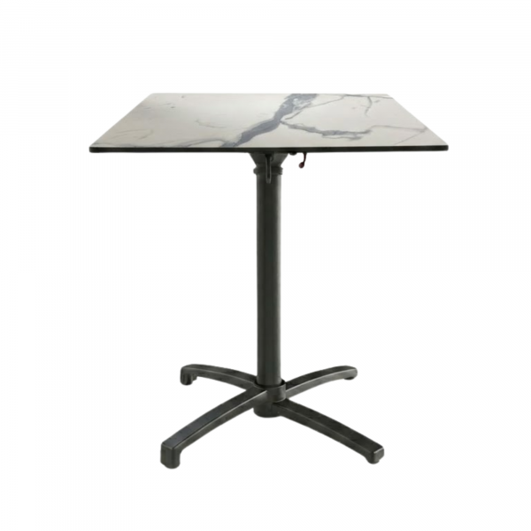 Table Pliable 69x69 cm plateau Compact modèle TABLE VENISE COMPACT pied T-One