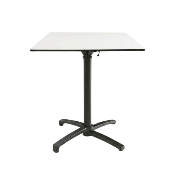 Table Pliable 59x59 cm plateau Compact modèle TABLE ARCTIQUE COMPACT pied T-One