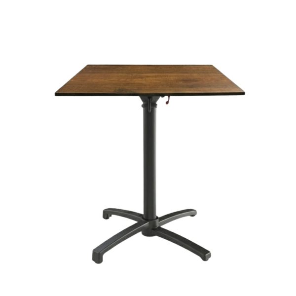 Table Pliable 59x59 cm plateau Compact modèle TABLE JURA COMPACT pied T-One