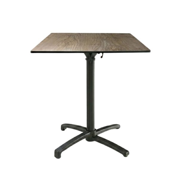 Table Pliable 59x59 cm plateau Compact modèle TABLE VARS COMPACT pied T-One
