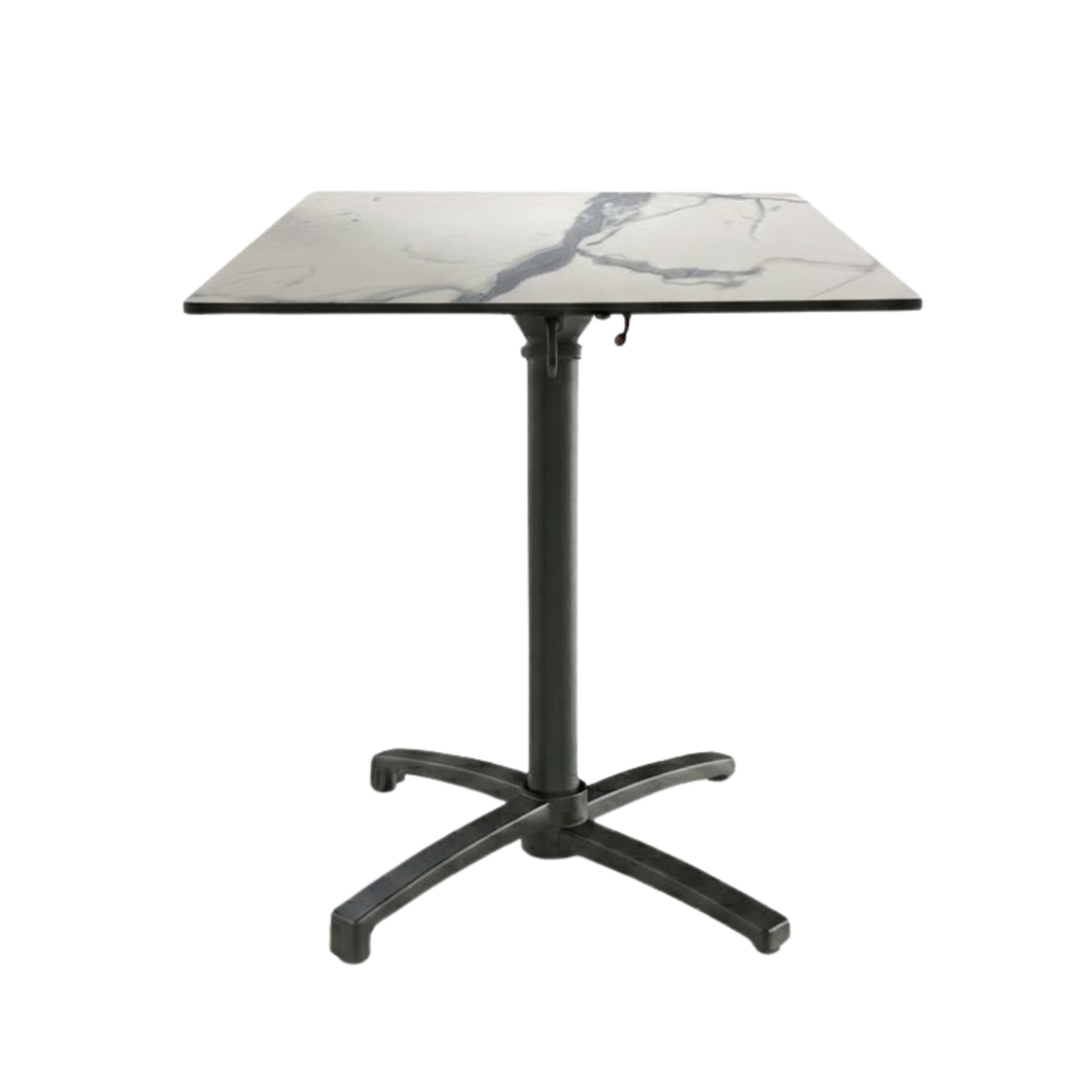 Table Pliable 69x69 cm plateau Compact modèle TABLE VENISE COMPACT pied T-One