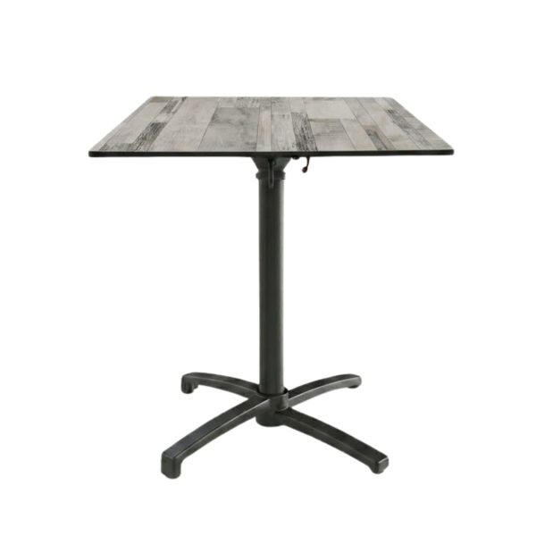 Table Pliable 59x59 cm plateau Compact modèle TABLE WHITE DREAM COMPACT pied T-One