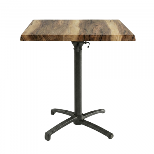 Table Pliable 60x60 cm plateau Stratifié moulé modèle TABLE INDIANA MOULÉ pied T-One