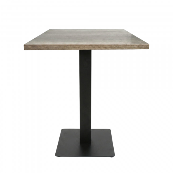 Table intérieure OXFORD 68x68 cm avec le pied IRON black plat