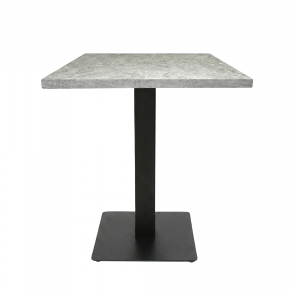 Table intérieure TOURMALINE 70x70 cm avec le pied IRON black plat