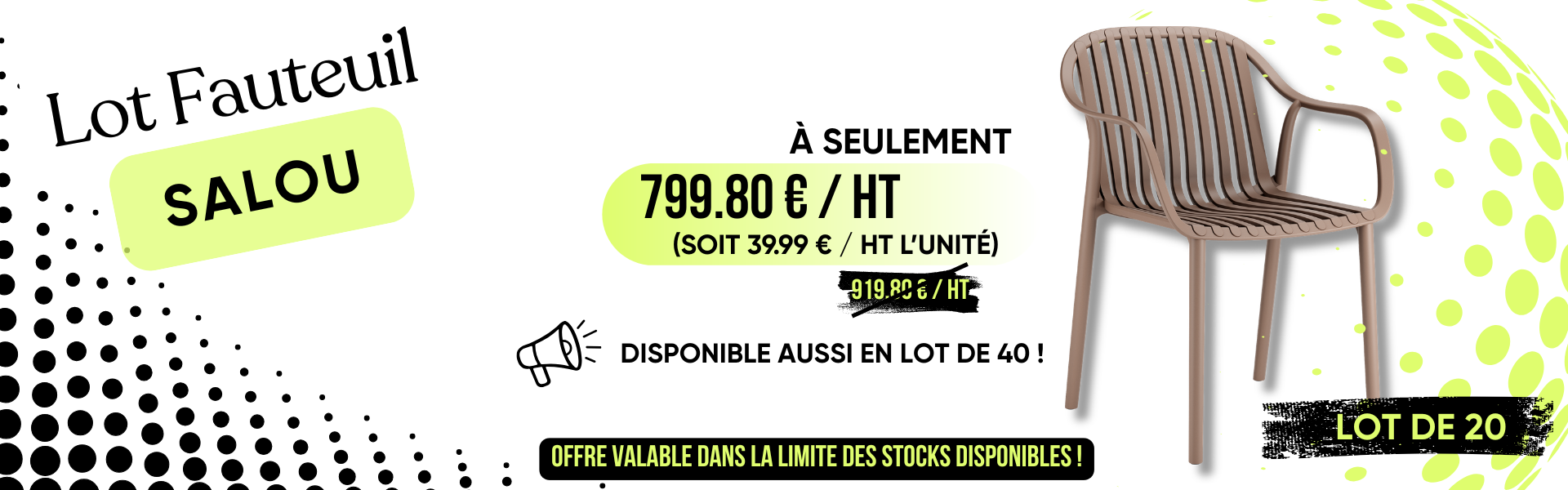 promo chaise black friday