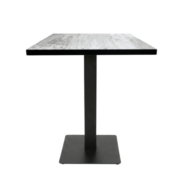 Table intérieure ANTIQUE 60x60 cm avec le pied IRON black plat