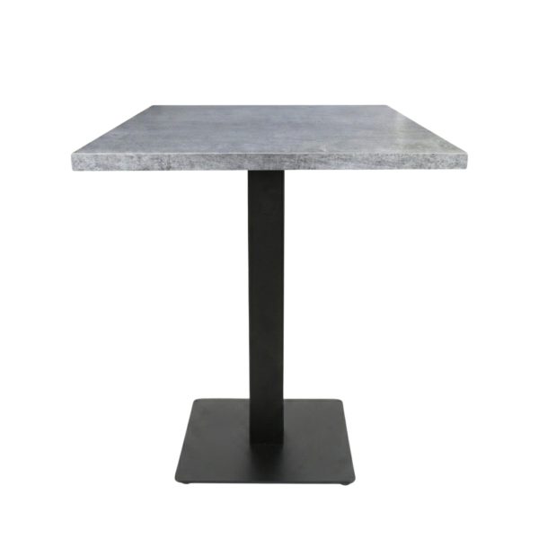 Table intérieure MILLENIUM 60x60 cm avec le pied IRON black plat