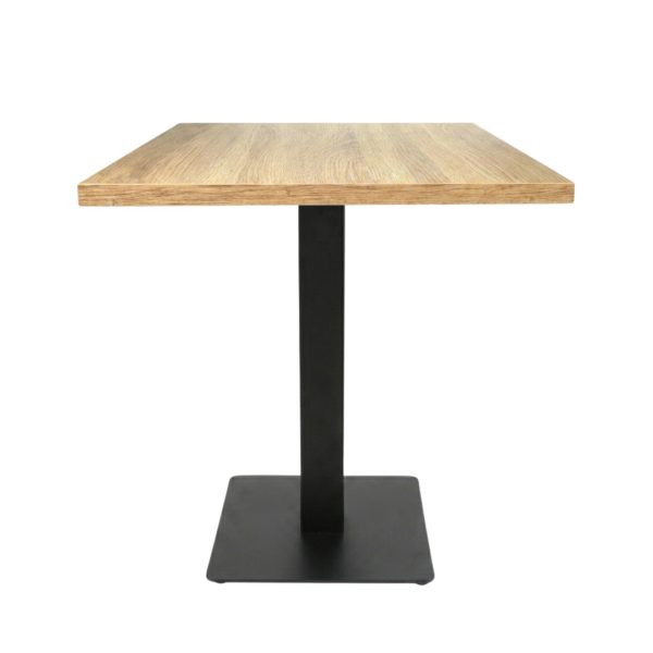 Table intérieure OMEGA 60x60 cm avec le pied IRON black plat