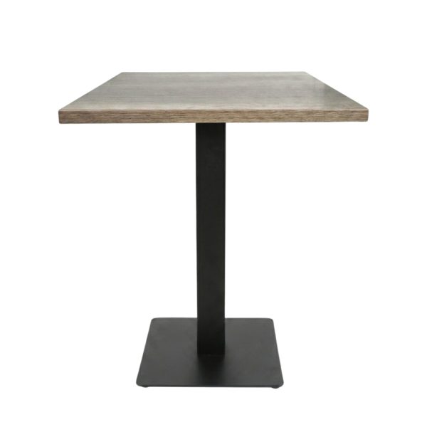 Table intérieure OXFORD 60x60 cm avec le pied IRON black plat