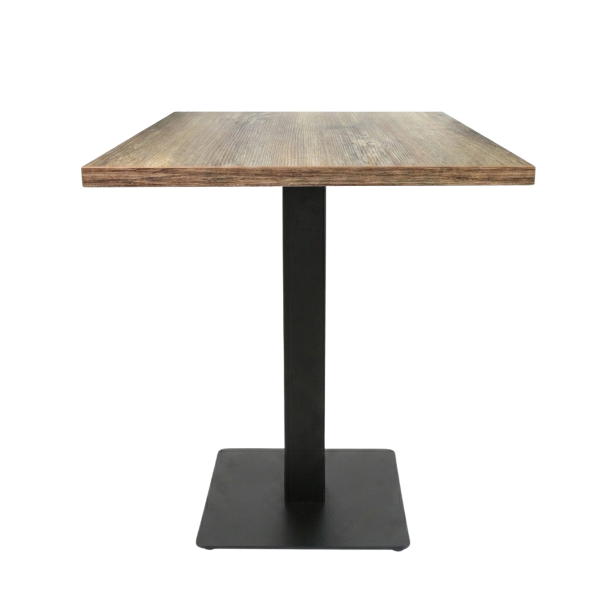 Table intérieure RETRO 60x60 cm avec le pied IRON black plat