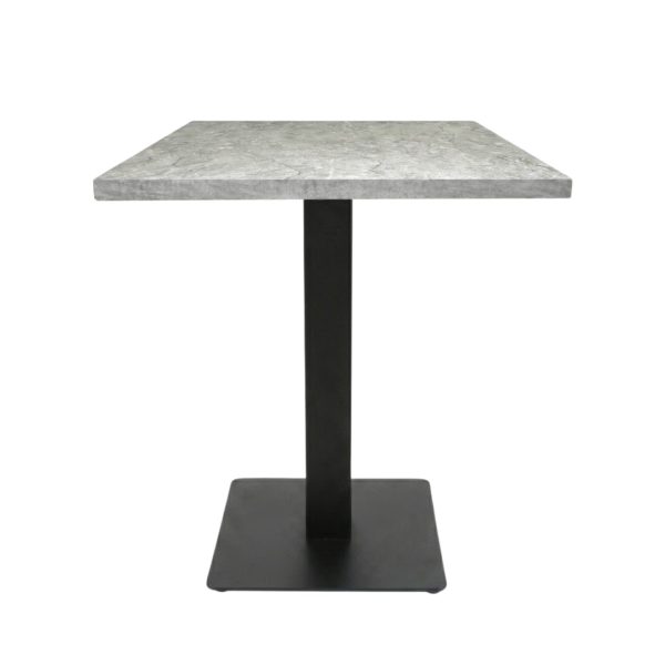 Table intérieure TOURMALINE 60x60 cm avec le pied IRON black plat