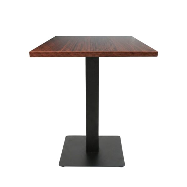 Table intérieure WOODDEN 68x68 cm avec le pied IRON black plat