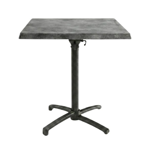 Table Pliable 60x60 cm plateau Stratifié moulé modèle TABLE COPPER MOULÉ pied T-One