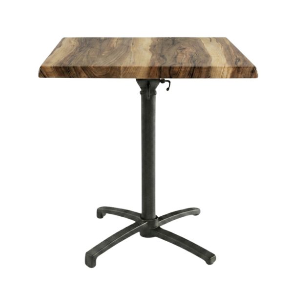 Table Pliable 60x60 cm plateau Stratifié moulé modèle TABLE INDIANA MOULÉ pied T-One