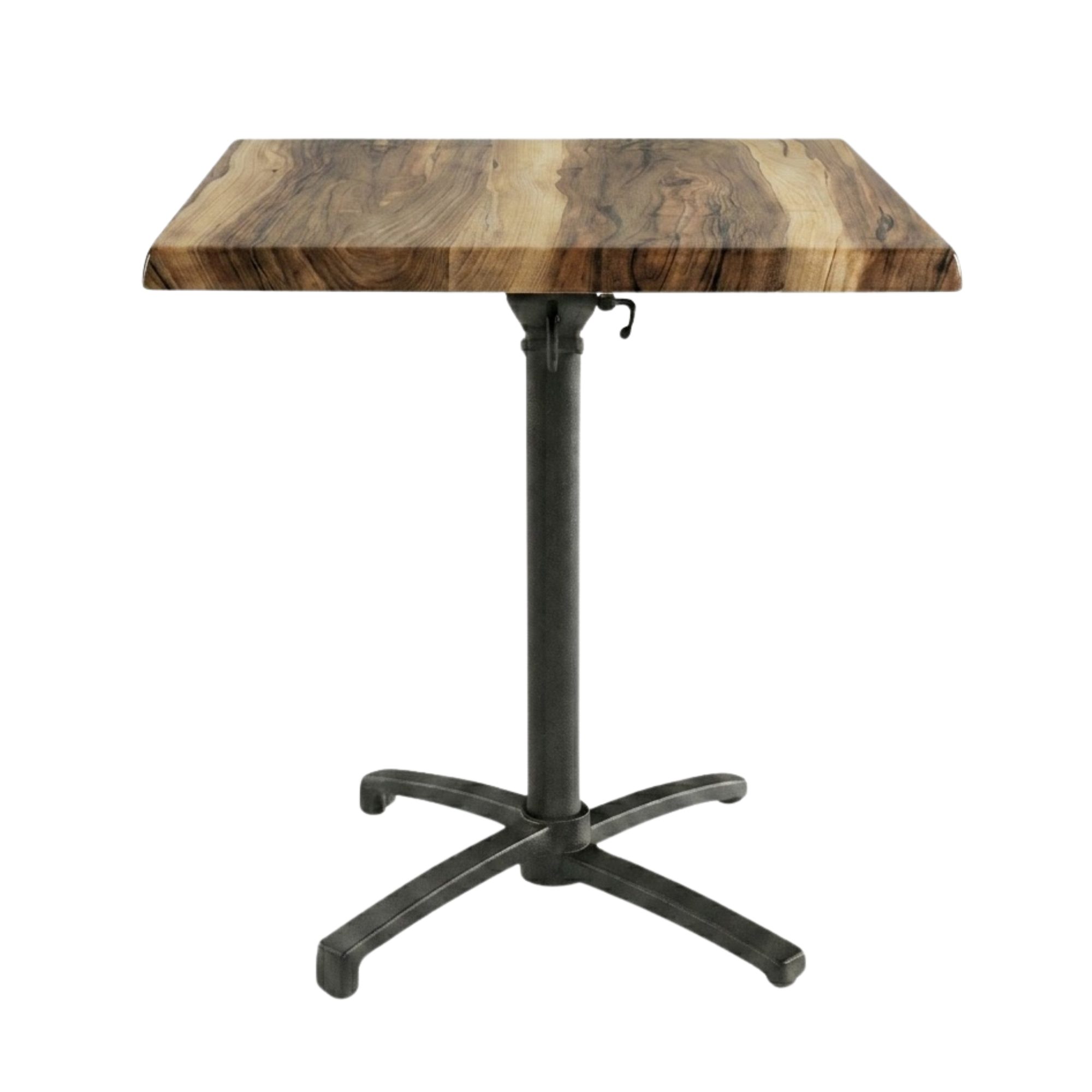 Table Pliable 60x60 cm plateau Stratifié moulé modèle TABLE INDIANA MOULÉ pied T-One