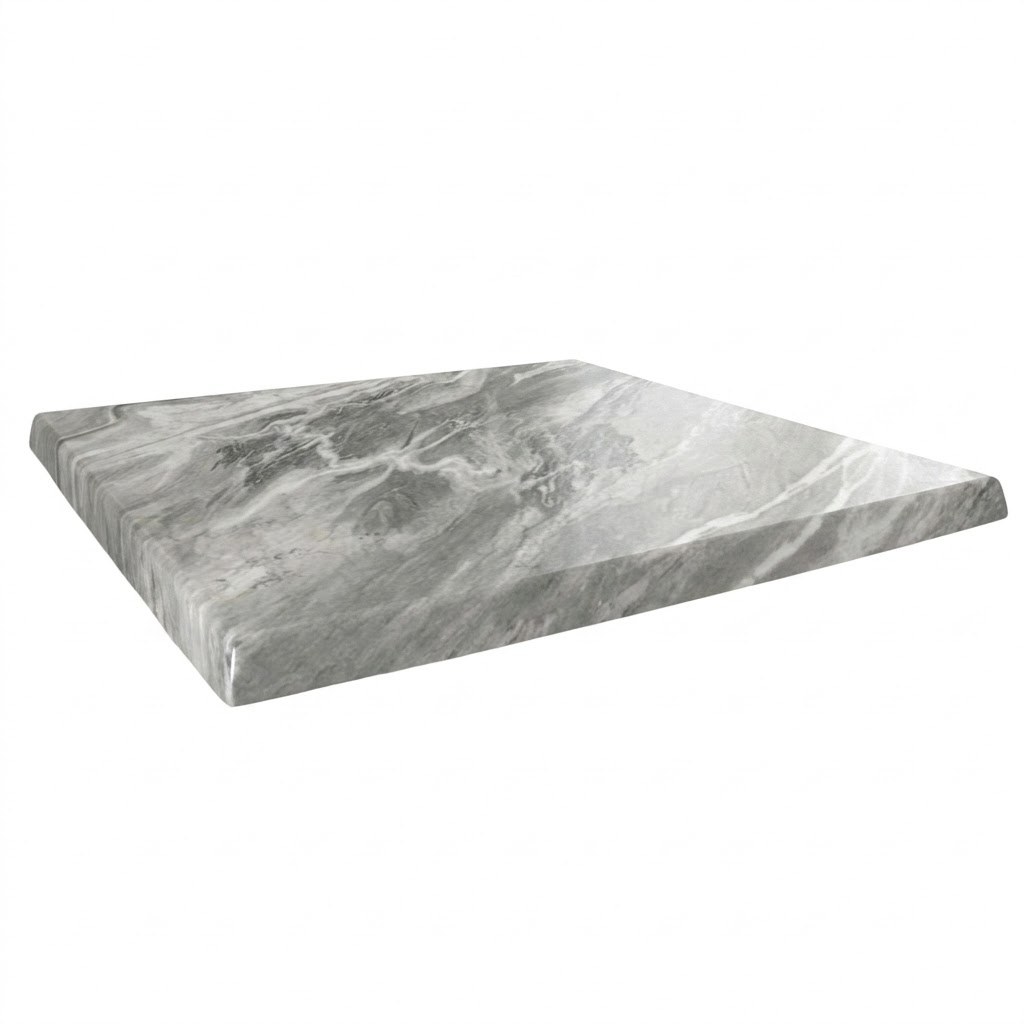 Table Pliable 60x60 cm plateau Stratifié moulé modèle TABLE MARBRE MOULÉ pied T-One